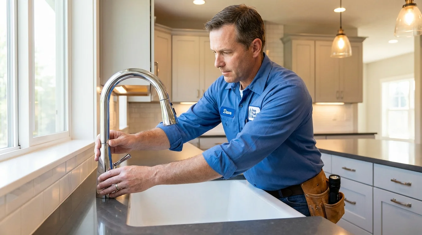 Kitchen faucet installation by Johns Plumbing LLC in Lewis Center